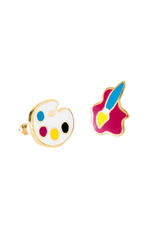 Yellow Owl Workshop Yellow Owl Workshop - Paint Brush and Palette Earrings