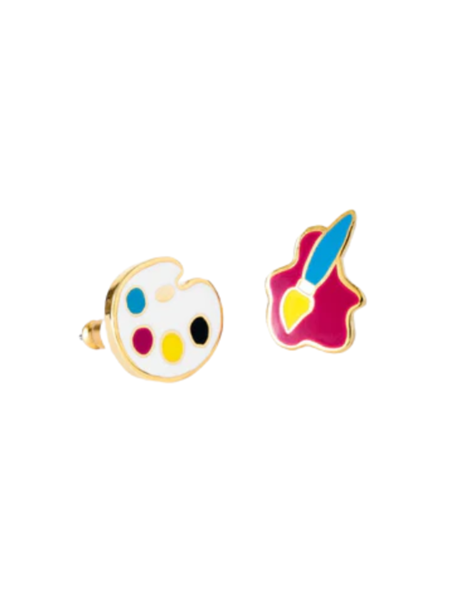 Yellow Owl Workshop Yellow Owl Workshop - Paint Brush and Palette Earrings