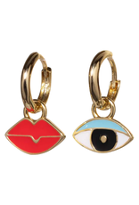 Yellow Owl Workshop Yellow Owl Workshop - Eyes & Lips Hoop Earrings