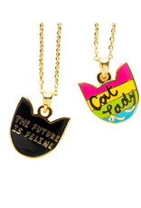 Yellow Owl Workshop Yellow Owl Workshop - Cat Lady Double Sided Pendant Necklace