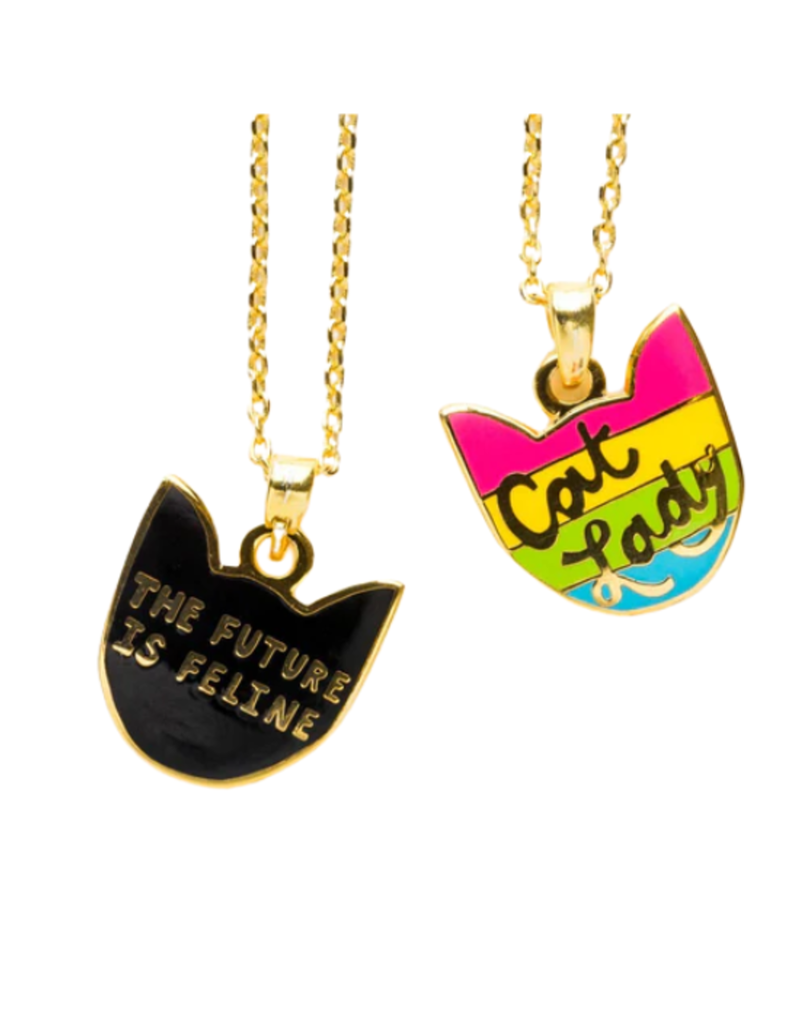 Yellow Owl Workshop Yellow Owl Workshop - Cat Lady Double Sided Pendant Necklace