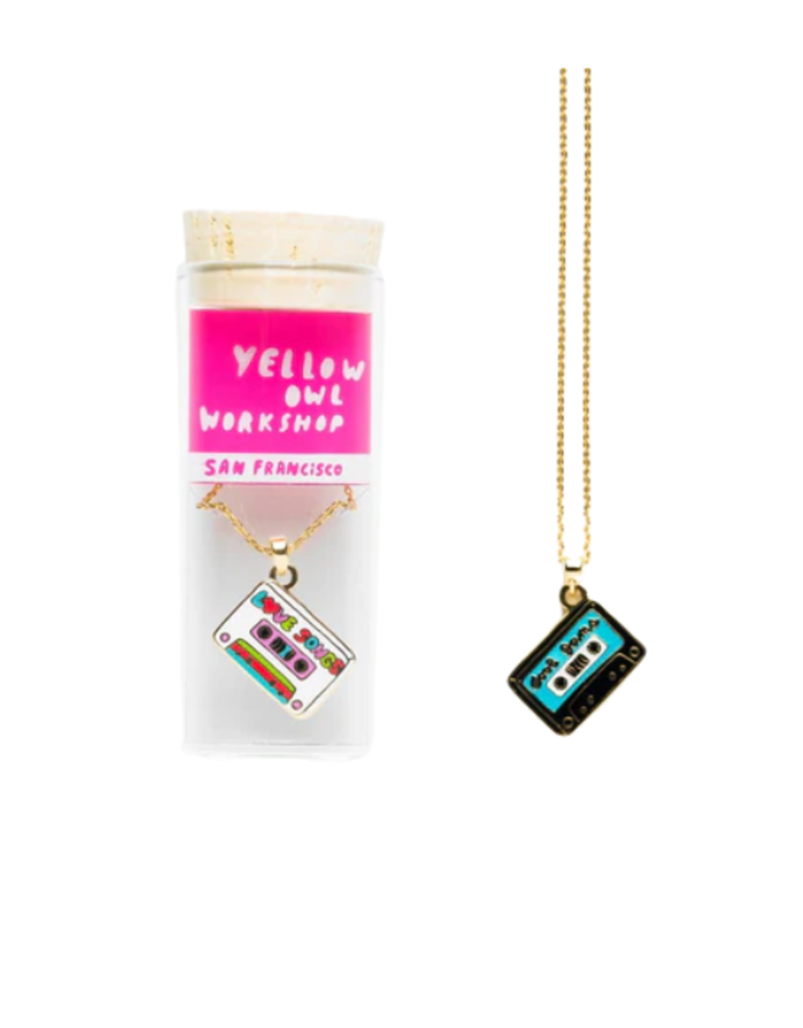 Yellow Owl Workshop Yellow Owl Workshop - Cool Jams & Love Songs Double Sided Pendant Necklace