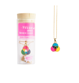 Yellow Owl Workshop RGB/CMYK Color Wheel Double Sided Pendant Necklace
