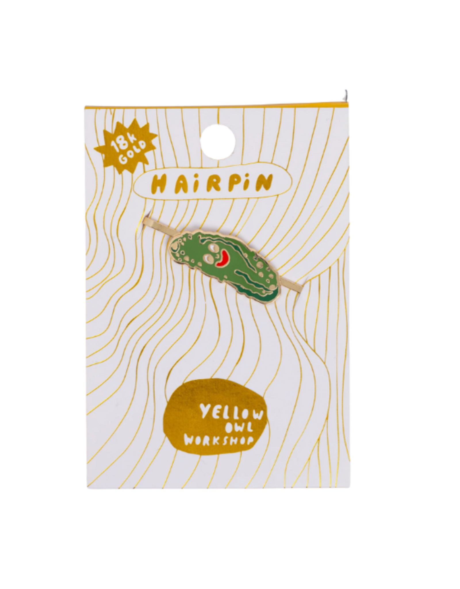 Yellow Owl Workshop Yellow Owl Workshop - Pickle Guy Hairpin