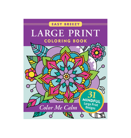 Peter Pauper Press Large Print Coloring Book Color Me Calm