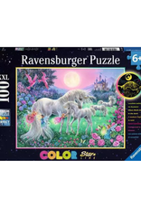 Ravensburger Ravensburger - 6+ - 100pcs - Unicorns in the Moonlight