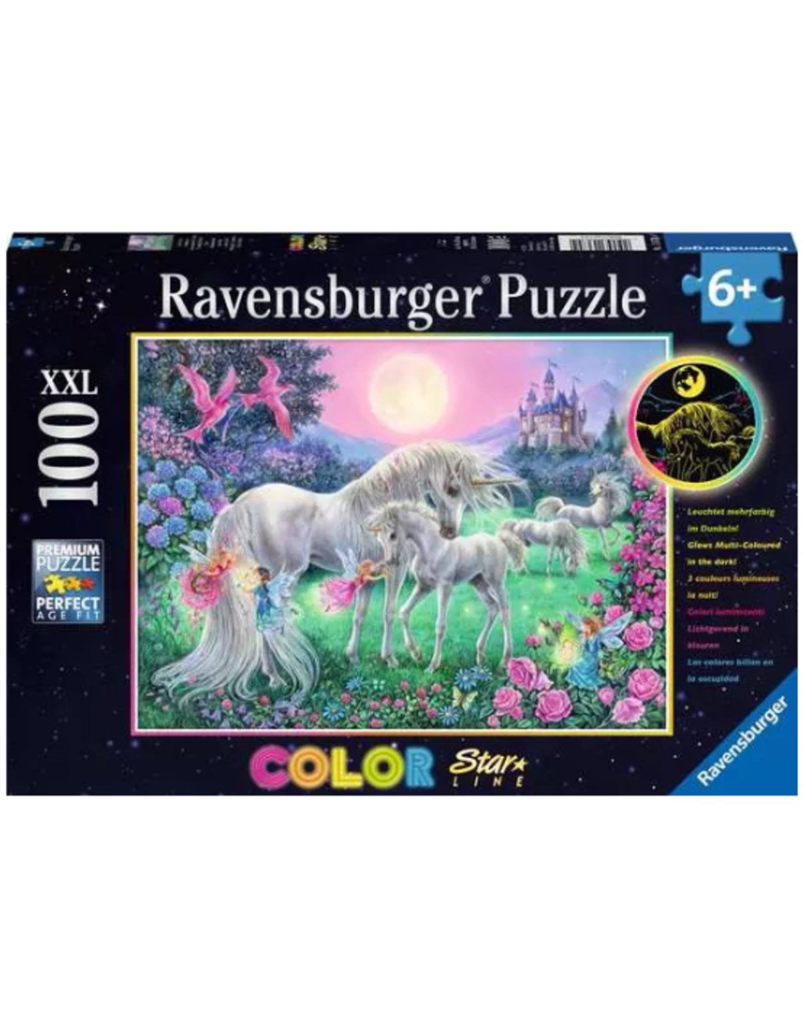 Ravensburger Ravensburger - 6+ - 100pcs - Unicorns in the Moonlight