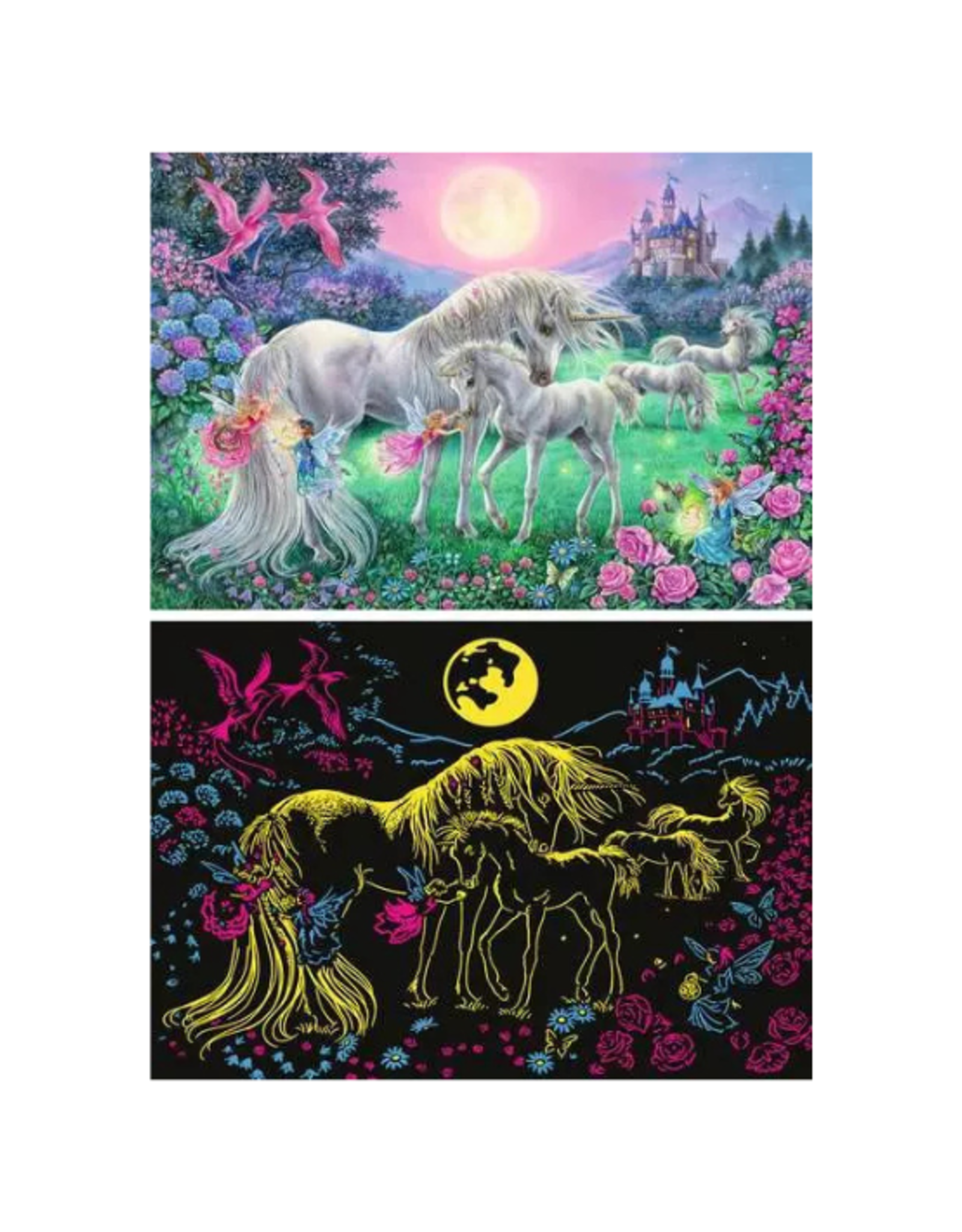 Ravensburger Ravensburger - 6+ - 100pcs - Unicorns in the Moonlight