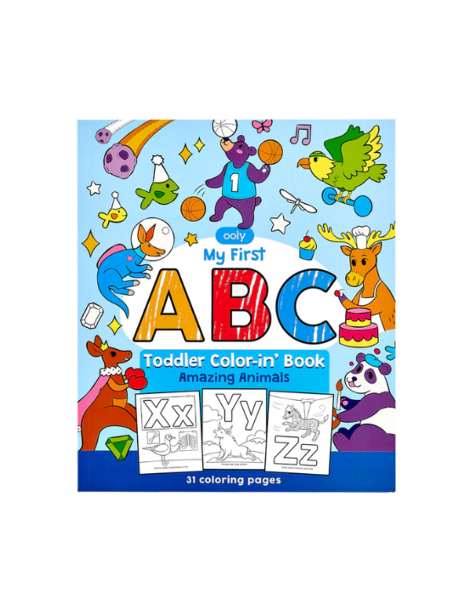 Ooly Ooly - My First ABC Toddler Color-in' Book Amazing Animals