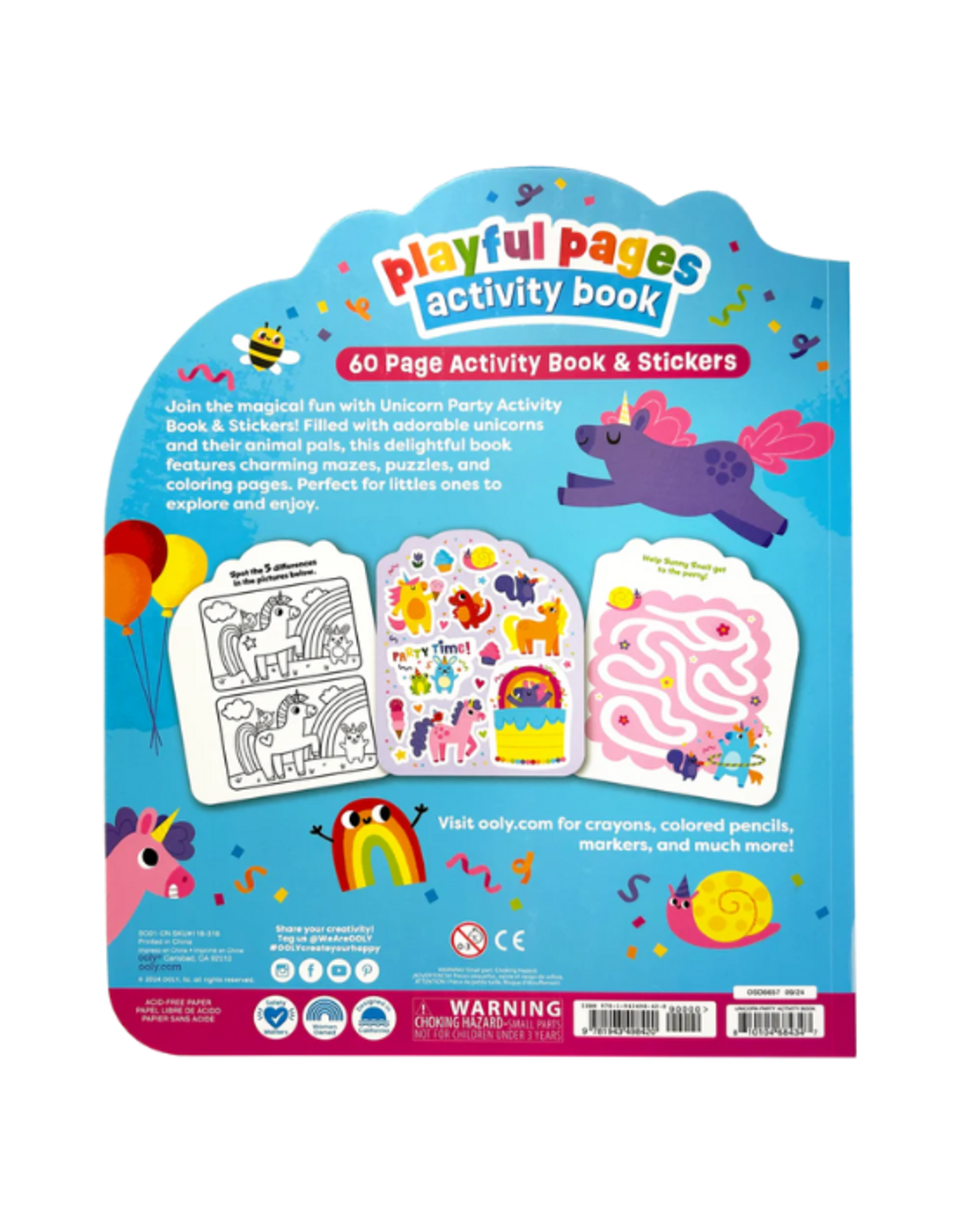Ooly Ooly - Playful Pages Activity Book Unicorn Party!