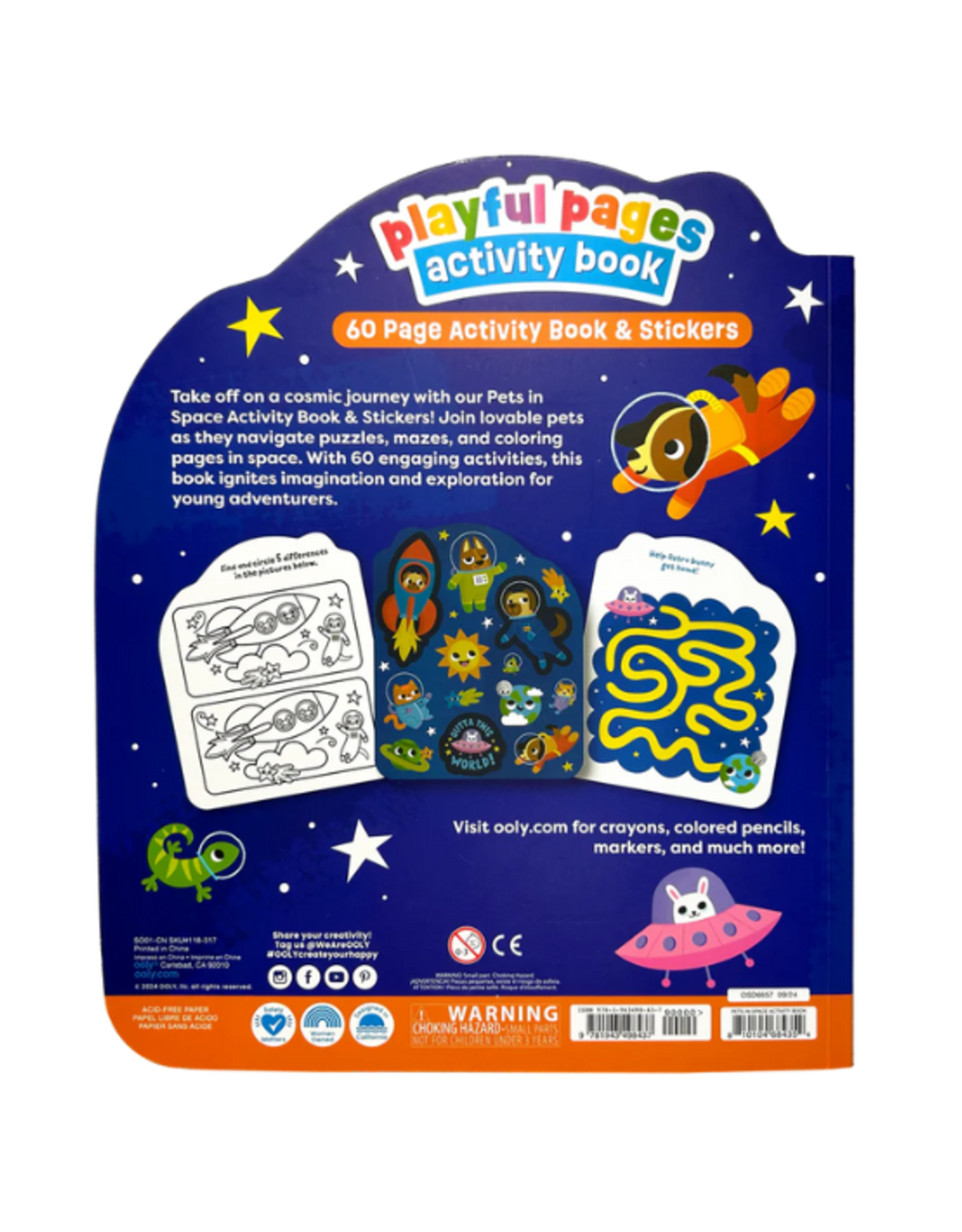 Ooly Ooly - Playful Pages Activity Book Pets in Space