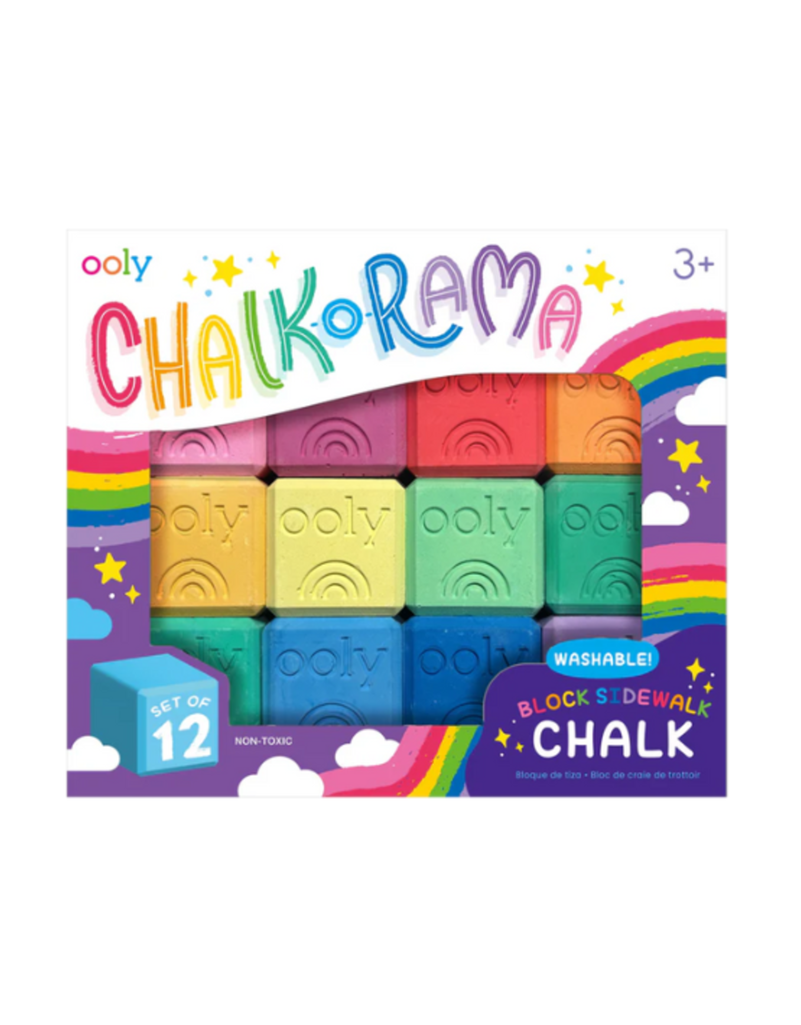 Ooly Ooly - Chalk-O-Rama Block Sidewalk Chalk Set of 12
