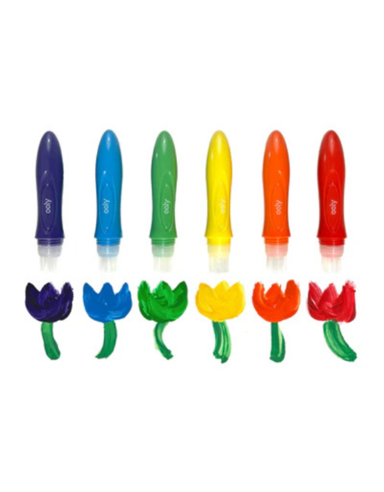 Ooly Ooly - Easy Squeezy Squeezable Poster Paint Brushes Set of 6
