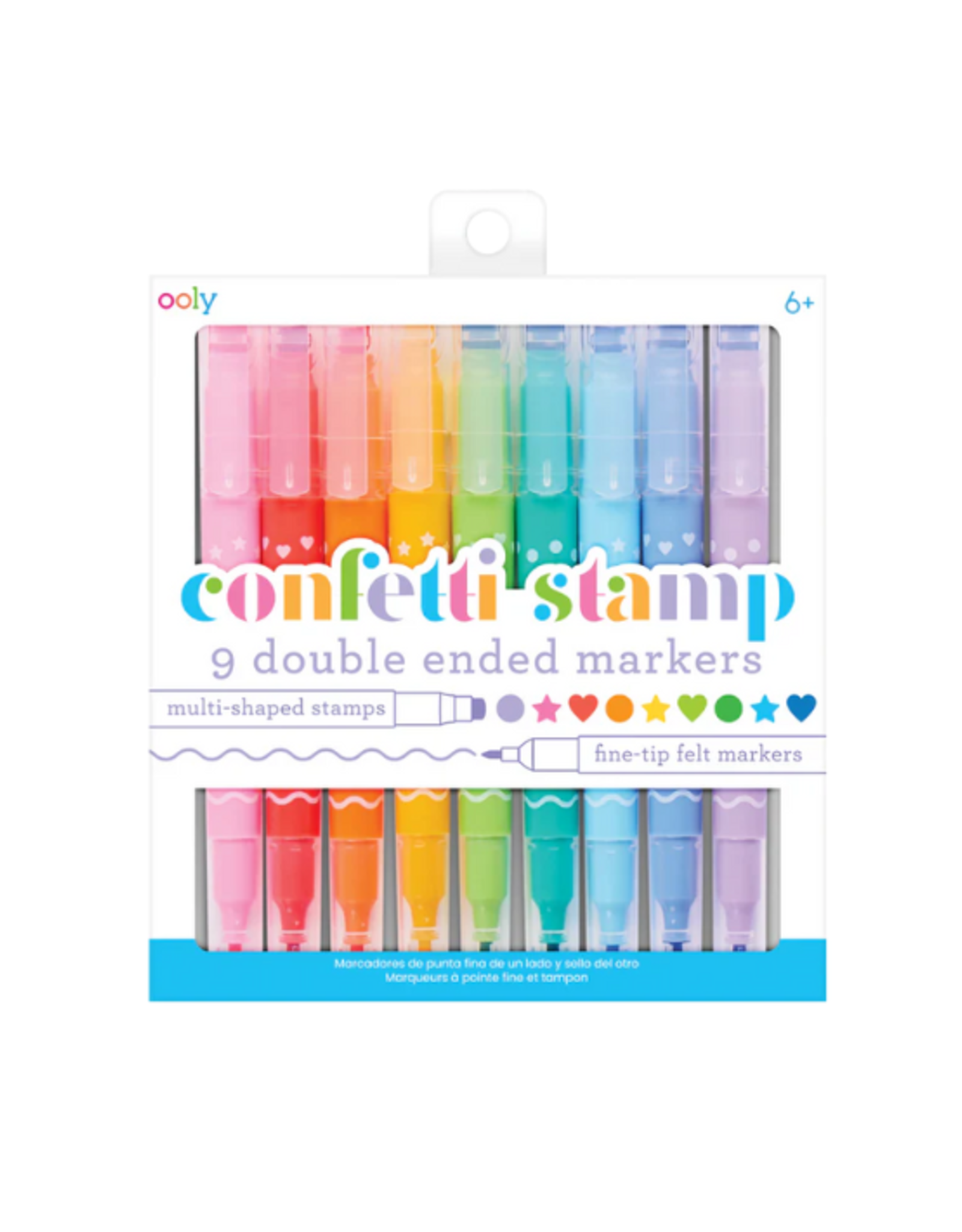 Ooly Ooly - Confetti Stamp Double-Ended Markers Set of 9