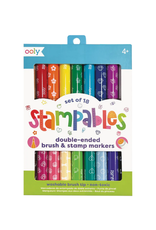Ooly Ooly - Stampables Double-Ended Stamp & Brush Markers Set of 18