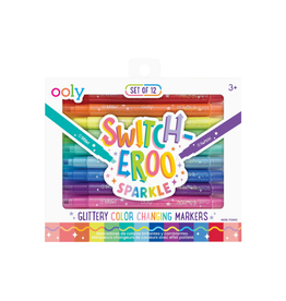 Ooly Switch-Eroo Sparkle Glittery Color Changing Markers Set of 12