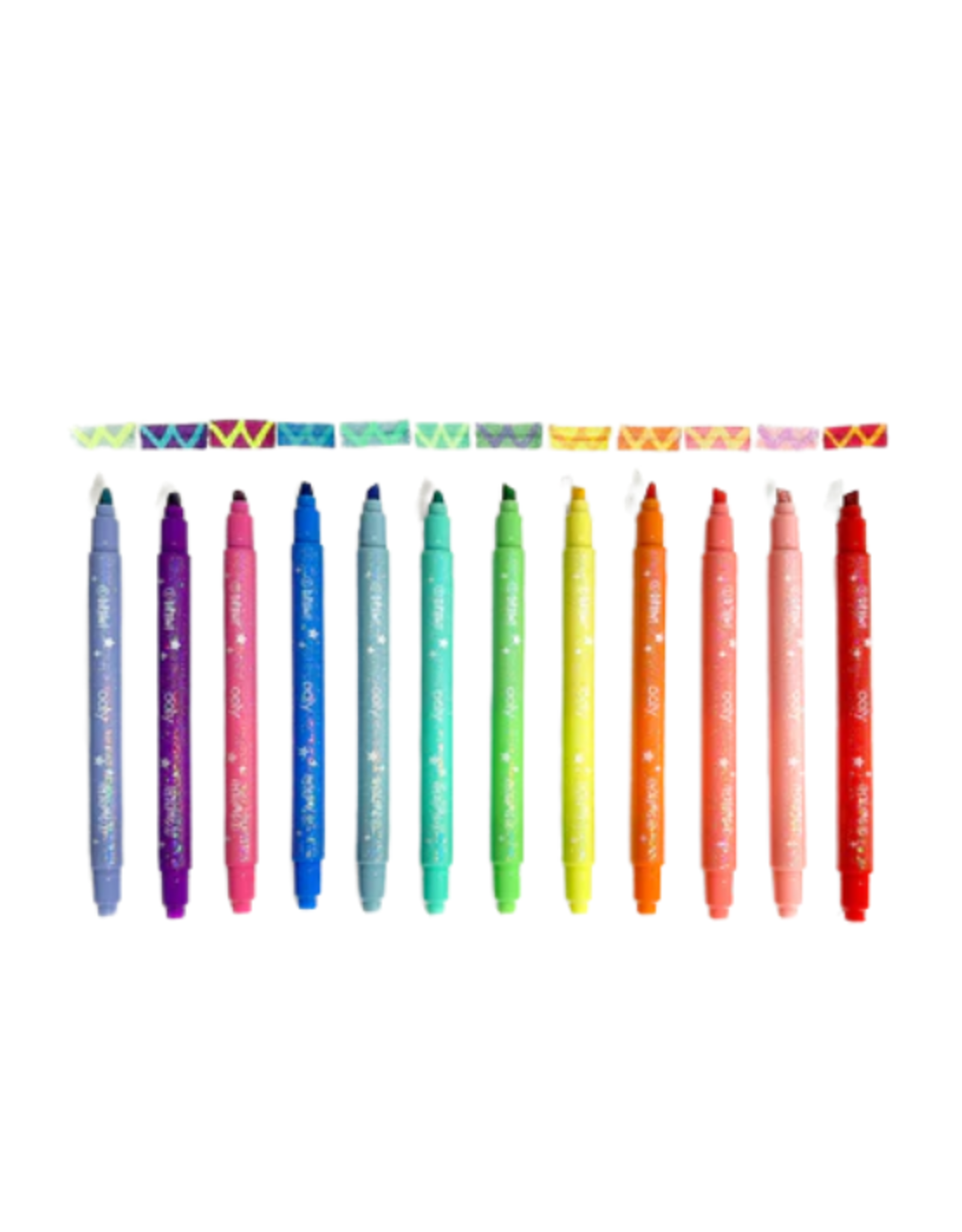 Ooly Ooly - Switch-Eroo Sparkle Glittery Color Changing Markers Set of 12