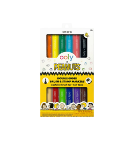 Ooly OOLY x Peanuts Double-Ended Brush & Stamp Markers Set of 12