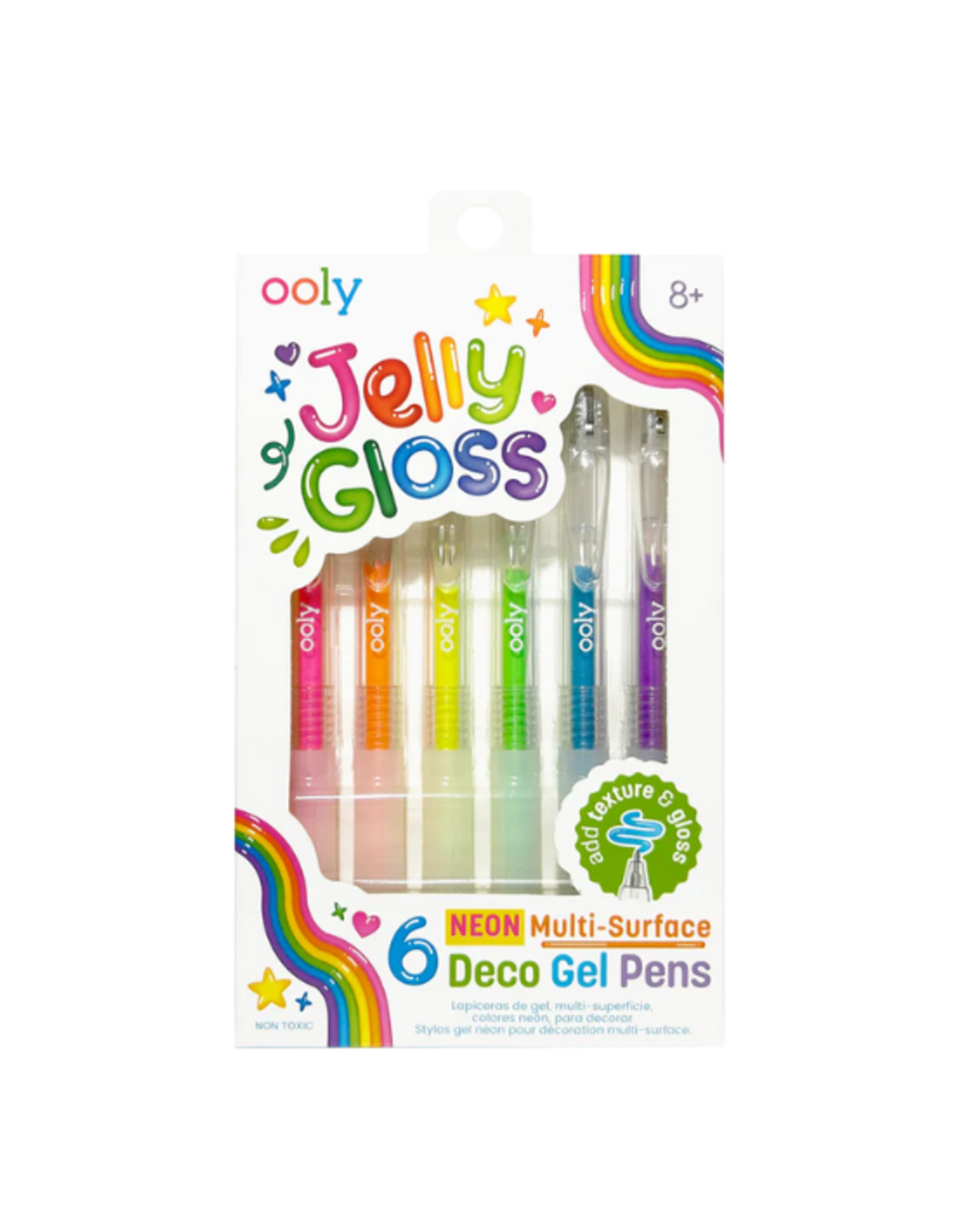 Ooly Ooly - Jelly Gloss Neon Multi-Surface Deco Gel Pens Set of 6