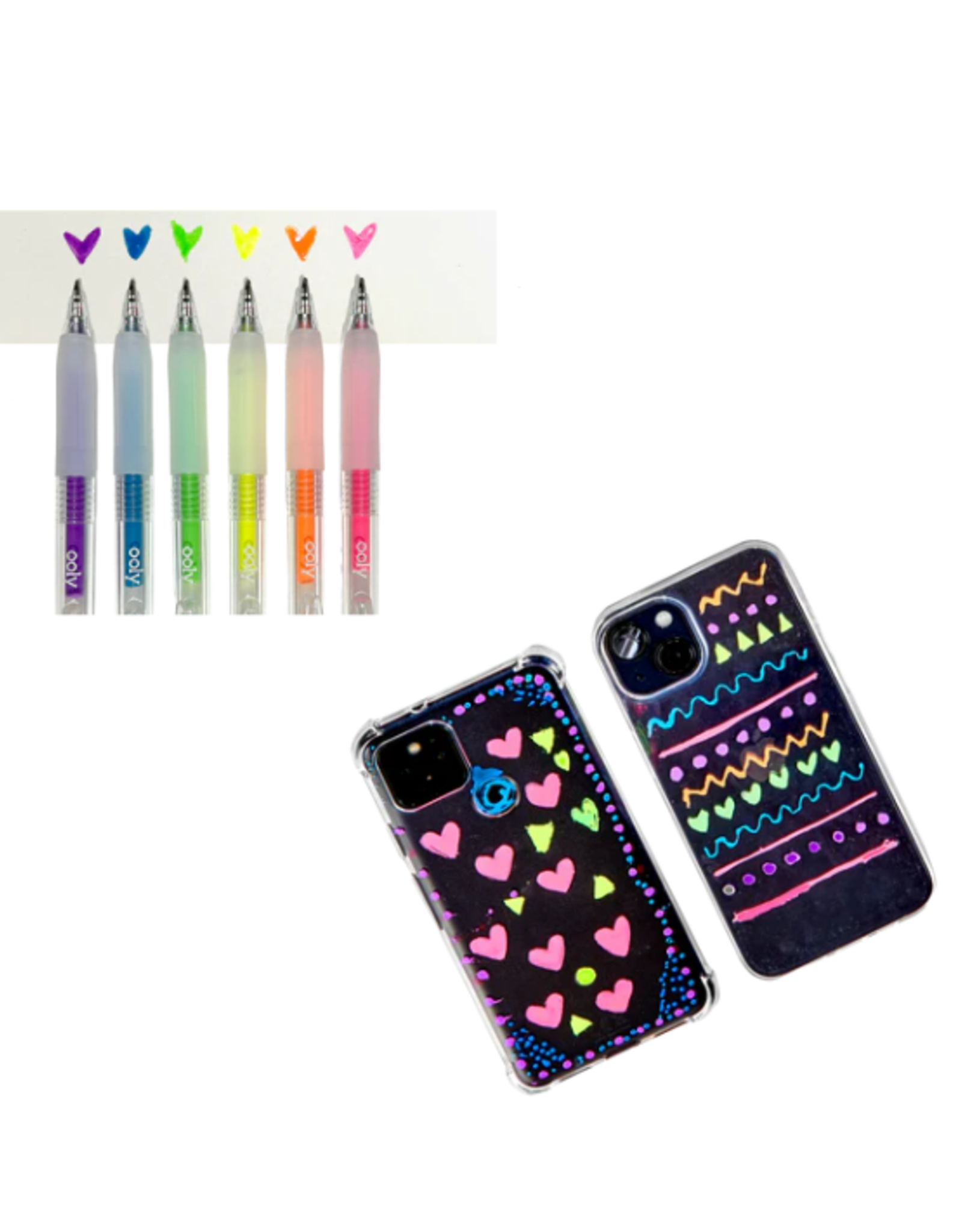 Ooly Ooly - Jelly Gloss Neon Multi-Surface Deco Gel Pens Set of 6