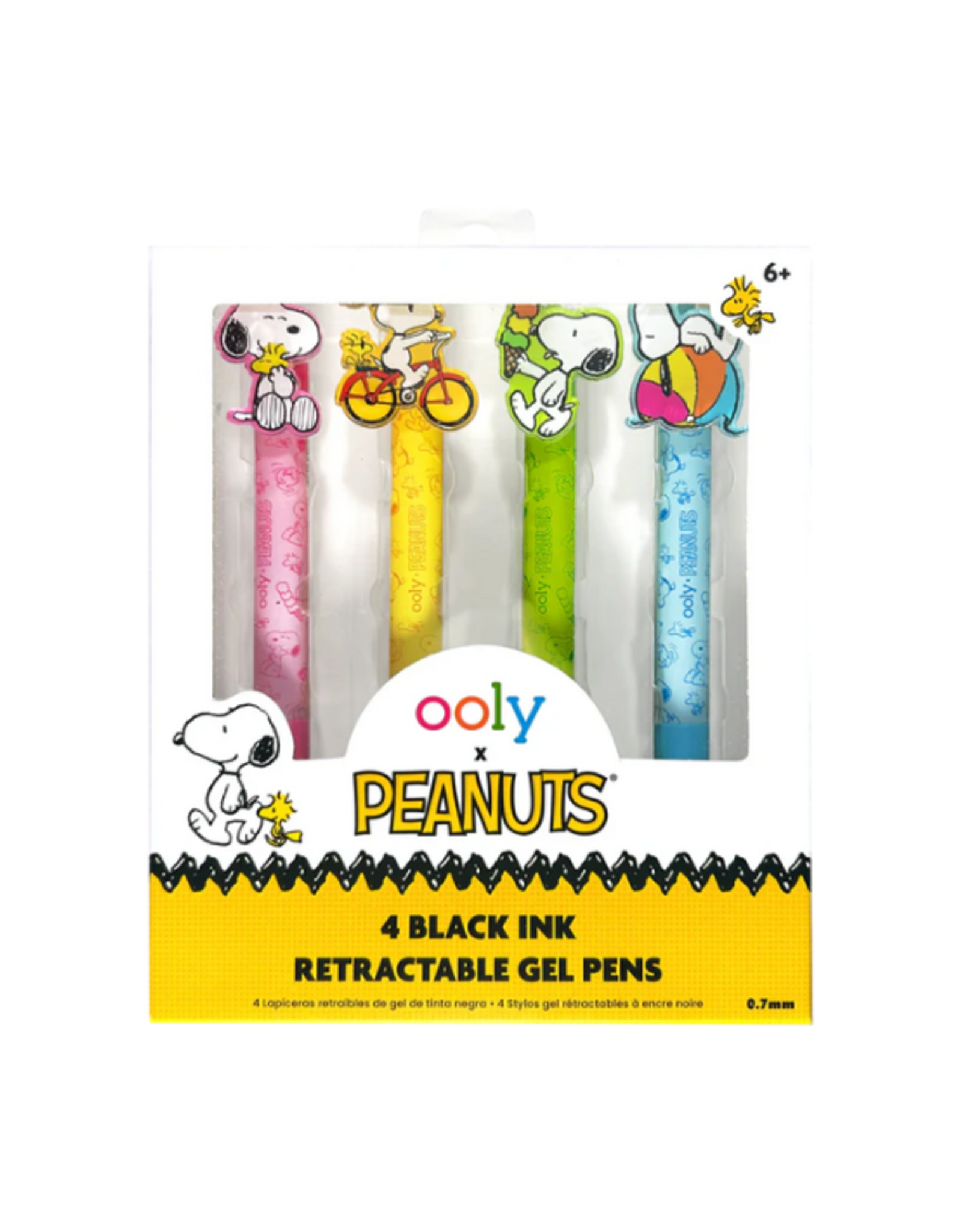 Ooly Ooly - OOLY x Peanuts Black Ink Retractable Gel Pens Set of 4