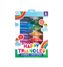 Ooly Happy Triangles Jumbo Crayons Set of 12