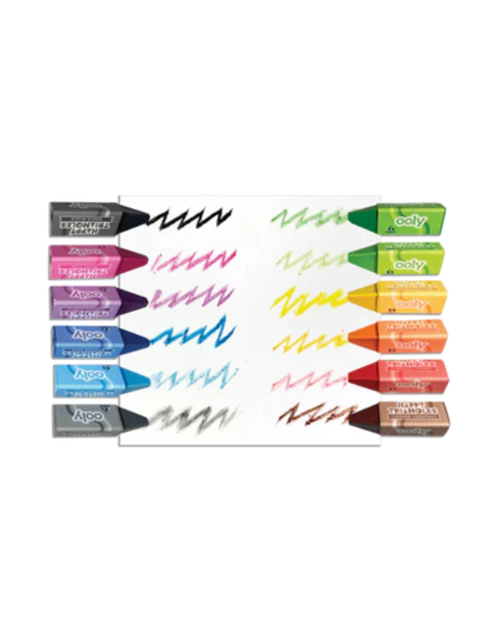 Ooly Ooly - Happy Triangles Jumbo Crayons Set of 12