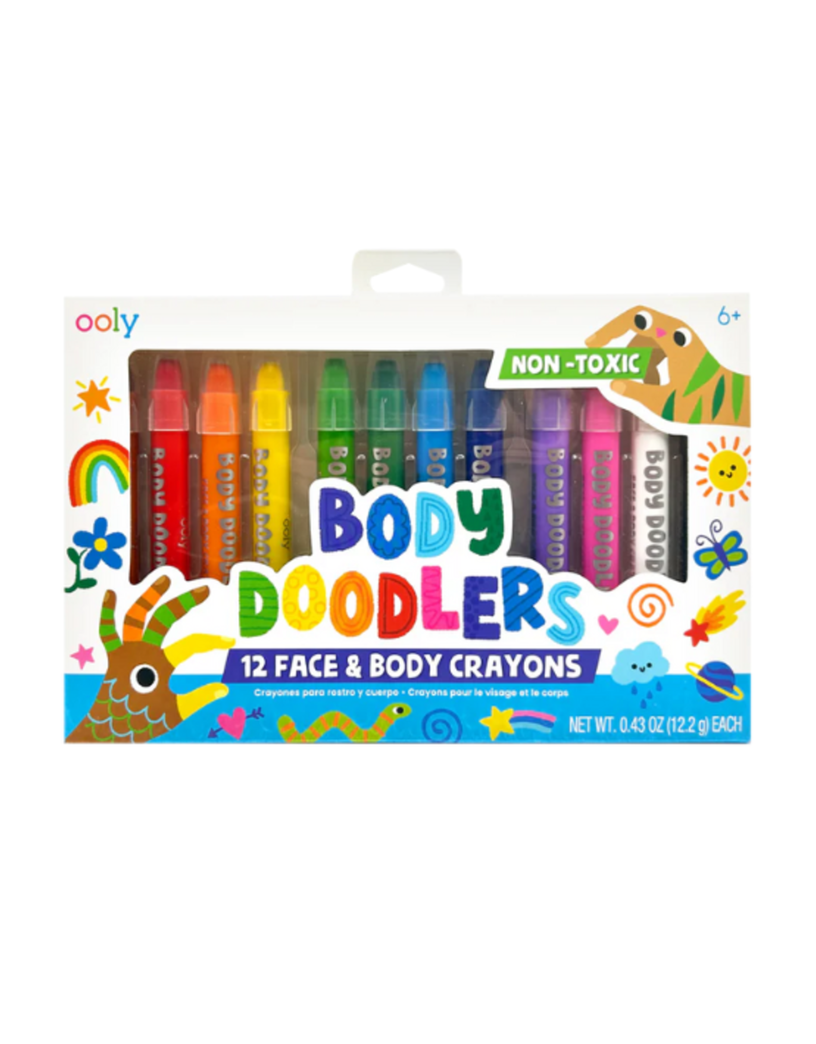 Ooly Ooly - Body Doodlers Face & Body Crayons Set of 12