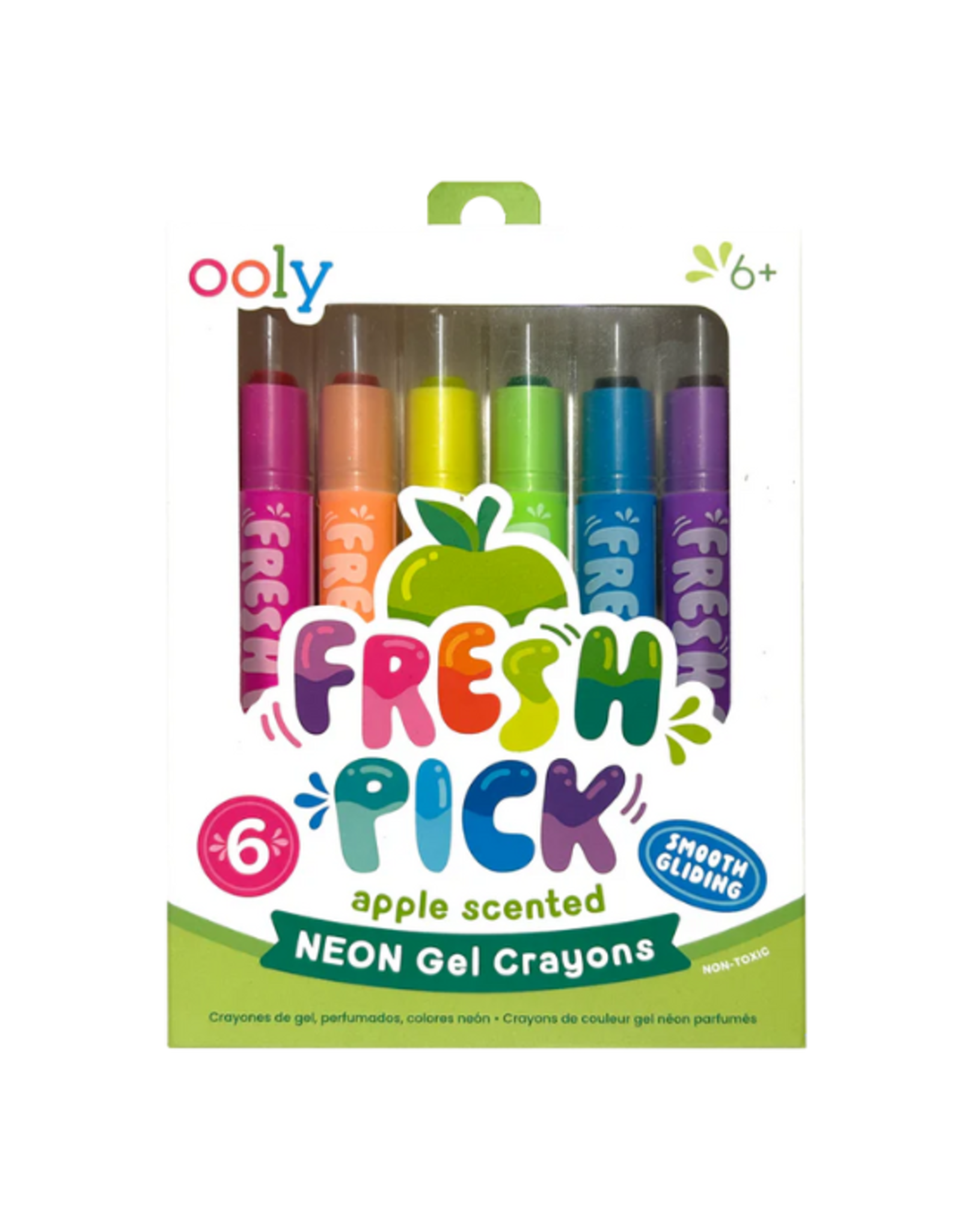 Ooly Ooly - Fresh Pick Apple Scented Gel Crayons Set of 6