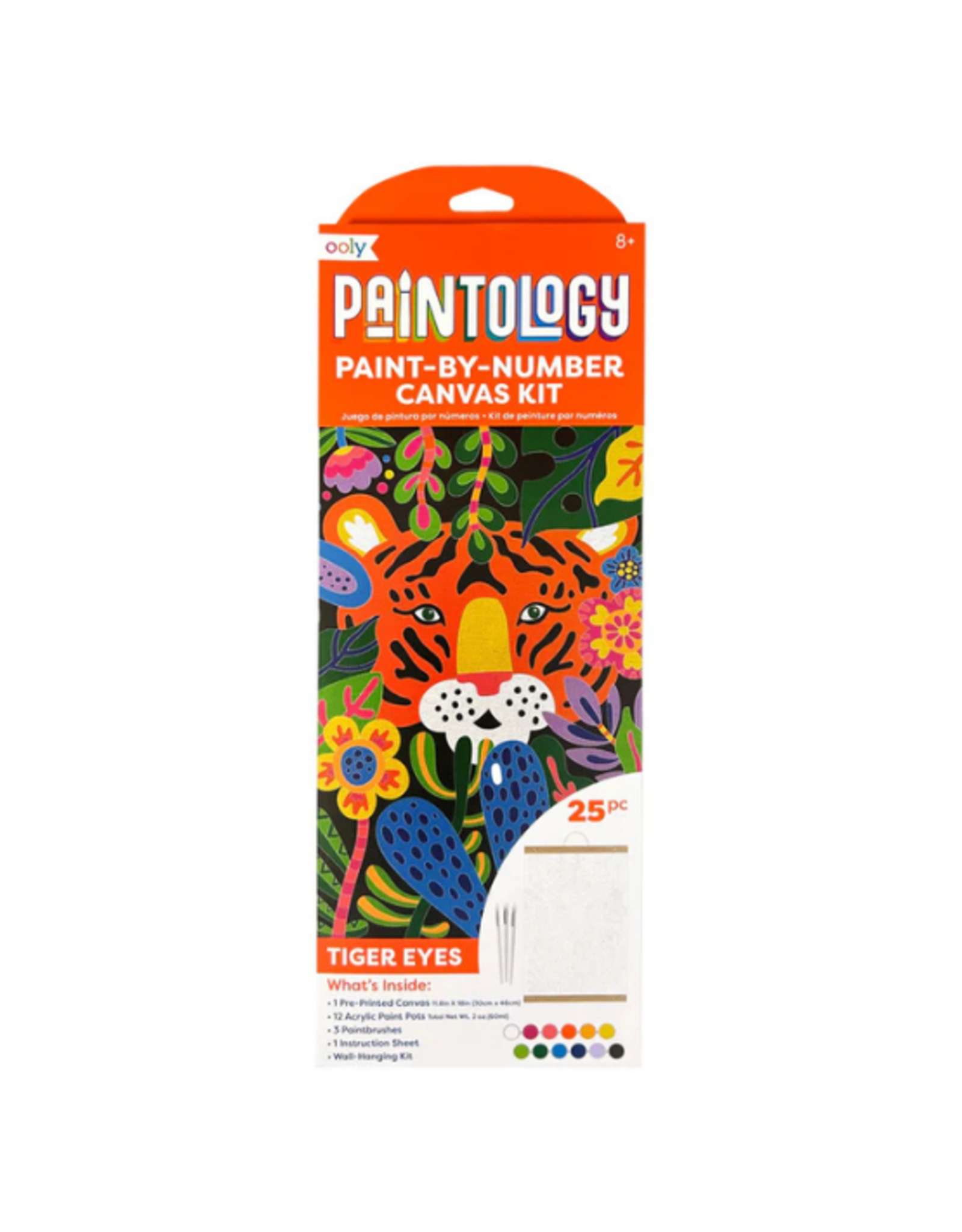 Ooly Ooly - Paintology Paint-By-Number Canvas Kit Tiger Eyes