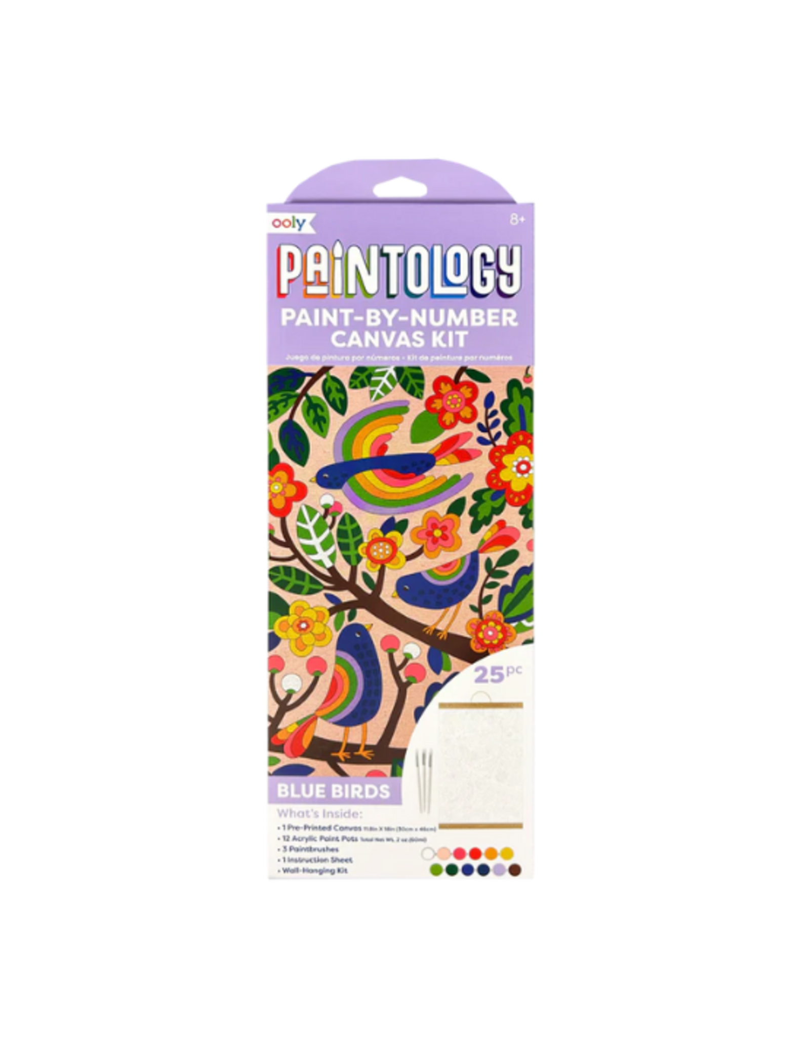 Ooly Ooly - Paintology Paint-By-Number Canvas Kit Blue Birds