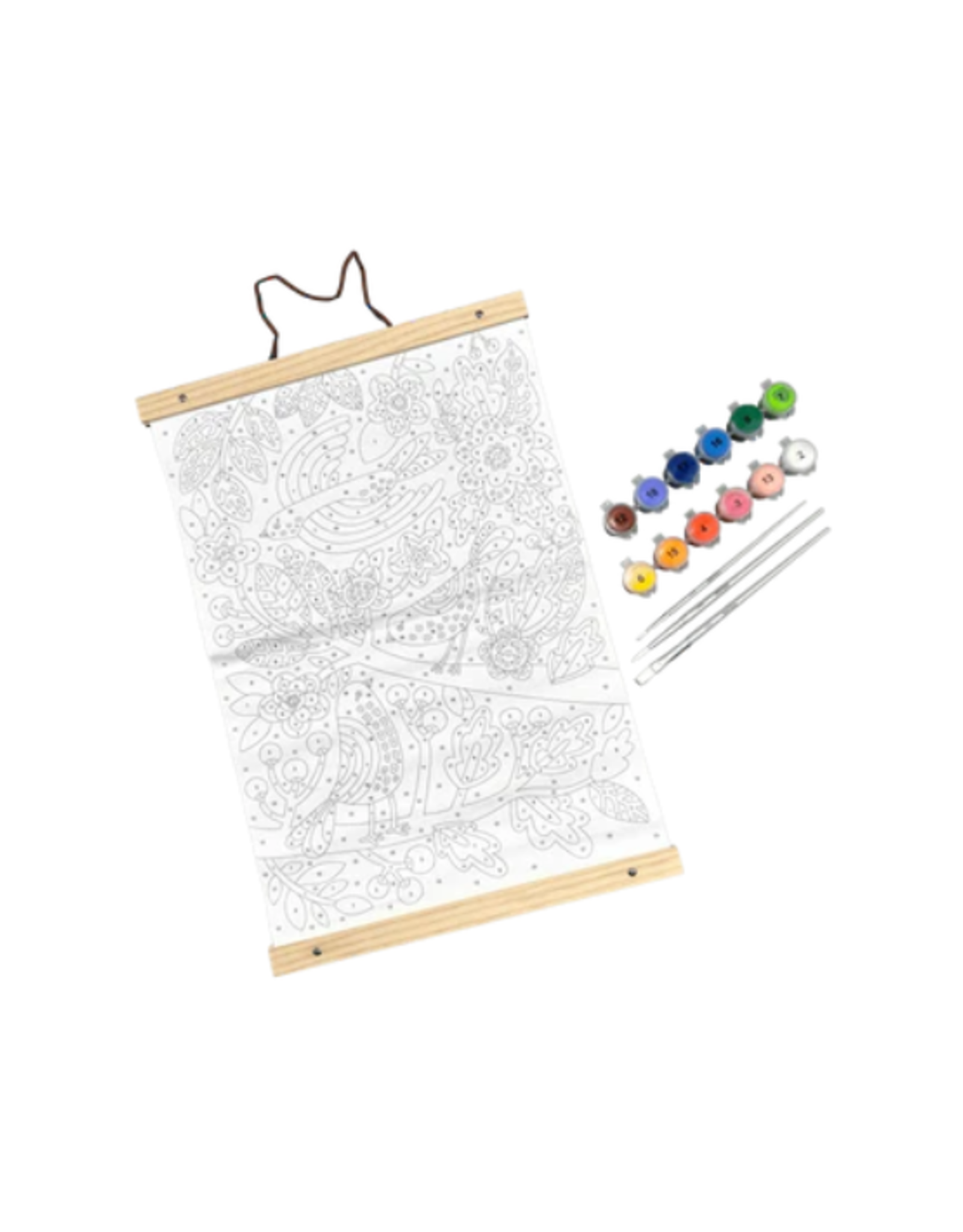 Ooly Ooly - Paintology Paint-By-Number Canvas Kit Blue Birds