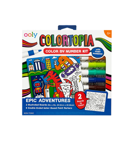 Ooly Colortopia Color By Number Paint Marker Kit Epic Adventures