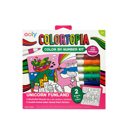 Ooly Colortopia Color By Number Paint Marker Kit Unicorn Funland