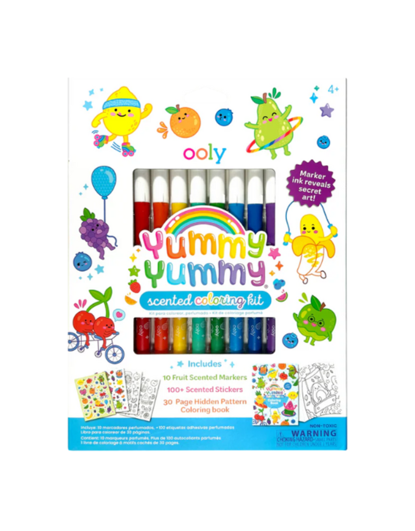 Ooly Ooly - Yummy Yummy Scented Coloring Kit Markers Stickers Coloring Book