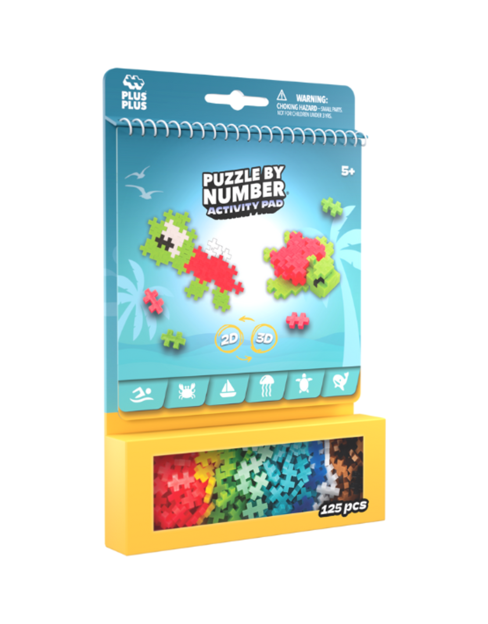 Plus Plus - Puzzle by Number Activity Pad Ocean