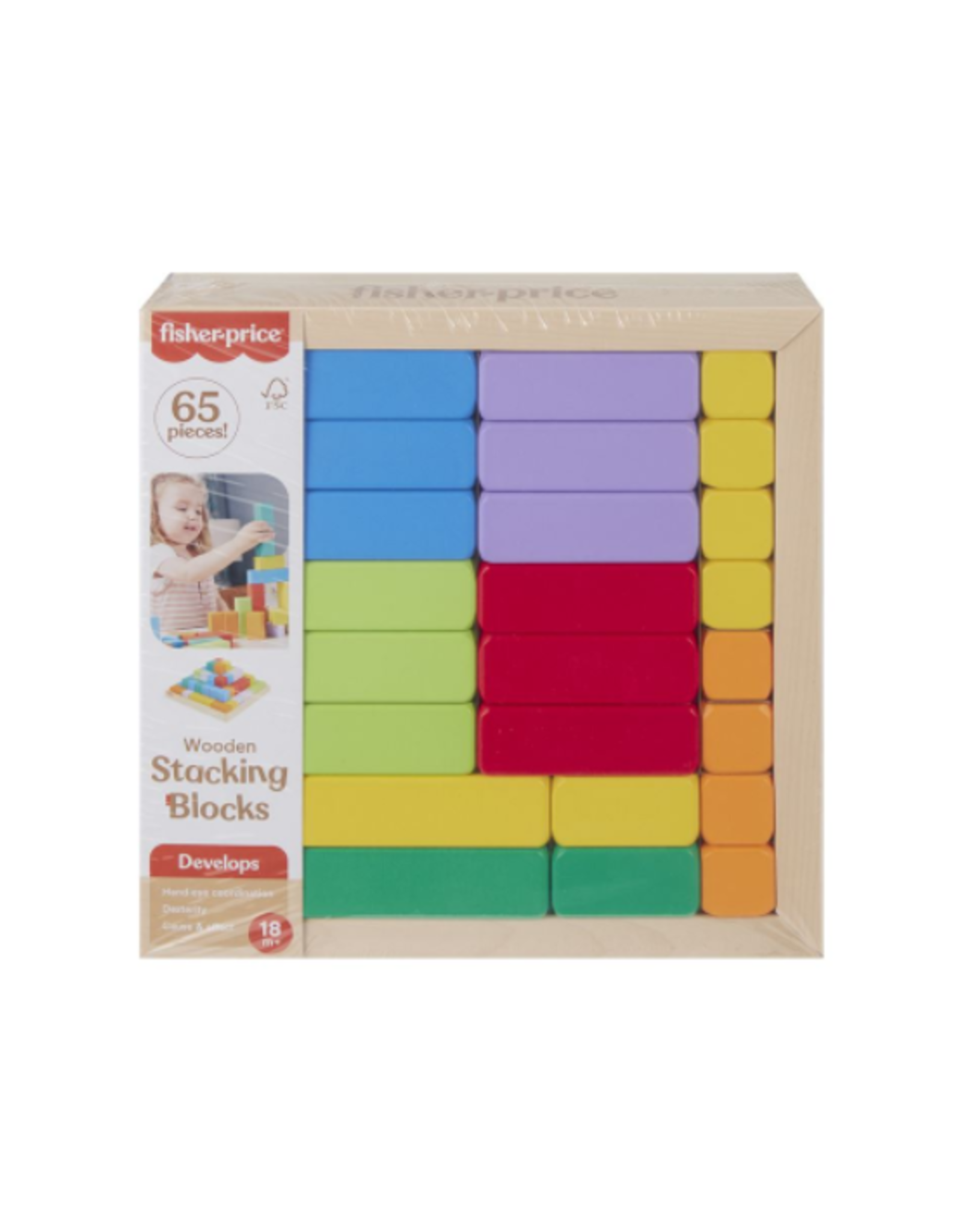 Fisher Price - Wooden Stacking Blocks Pyramid