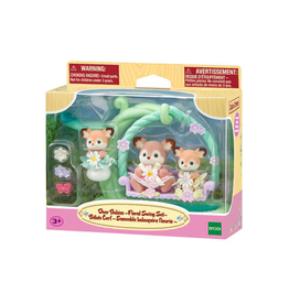 Calico Critters Deer Babies Floral Swing Set