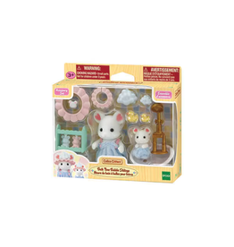 Calico Critters Bath Time Bubble Siblings