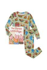 Books to Bed Books to Bed - Three Little Pigs Pajama Set Flat Pack With Book Size 8