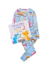 Books to Bed Books to Bed - Dragons Love Tacos 2: The Sequel Kids Book and Pajama Set Size 8