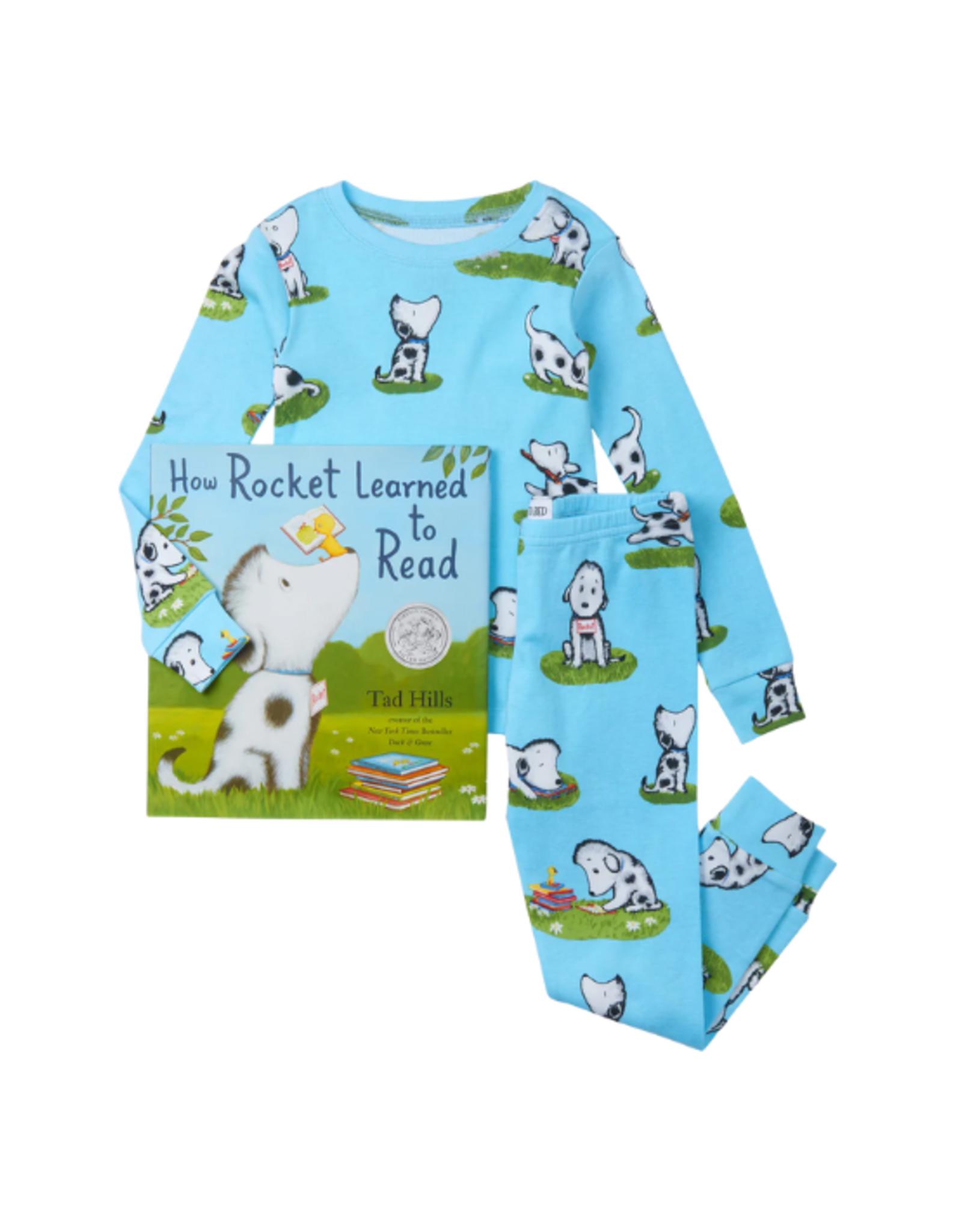 Books to Bed Books to Bed - How Rocket Learned To Read Pajama Set Flat Pack With Book Size 6