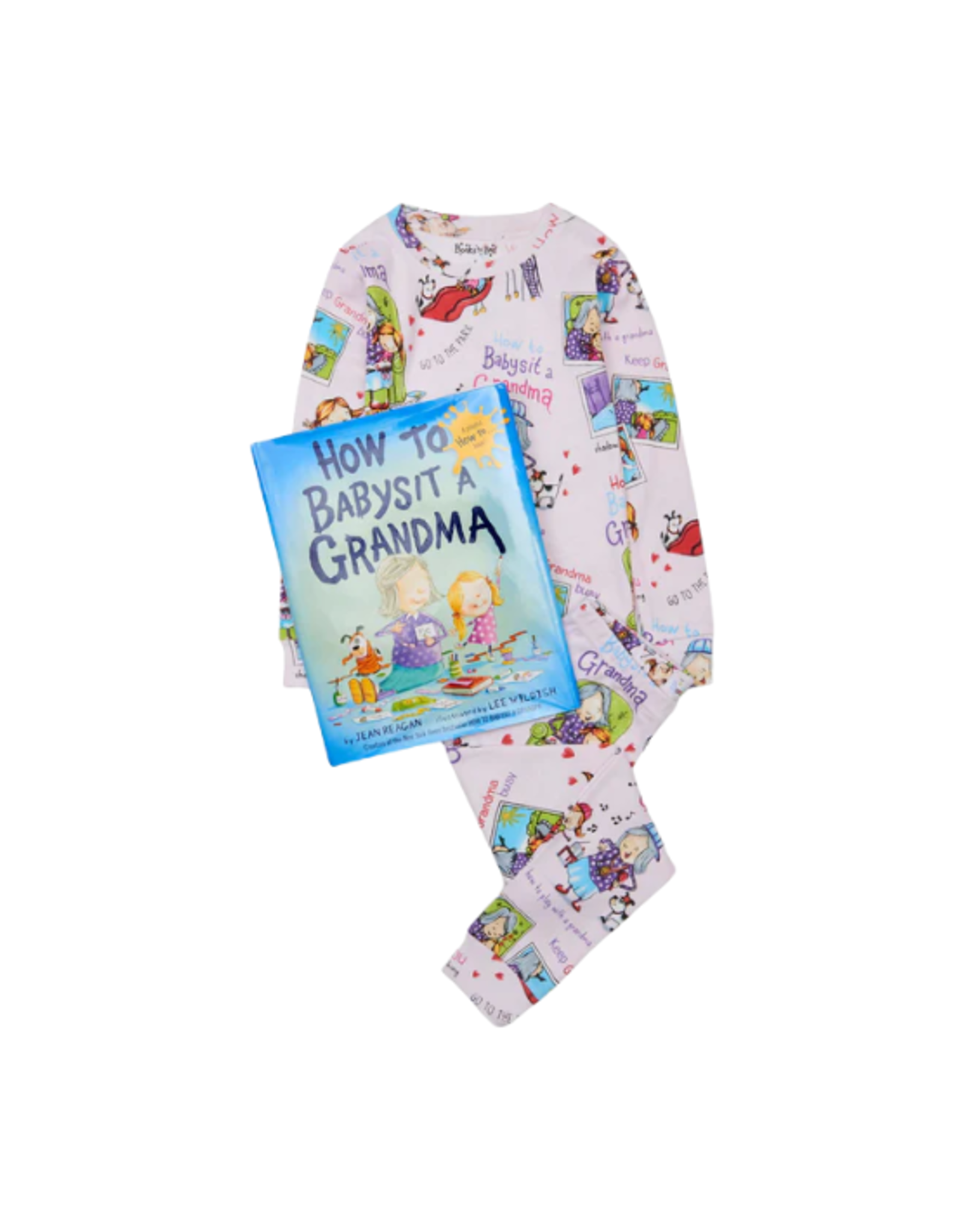 Books to Bed Books to Bed - How to Babysit a Grandma Book and Pajama Set Size 8