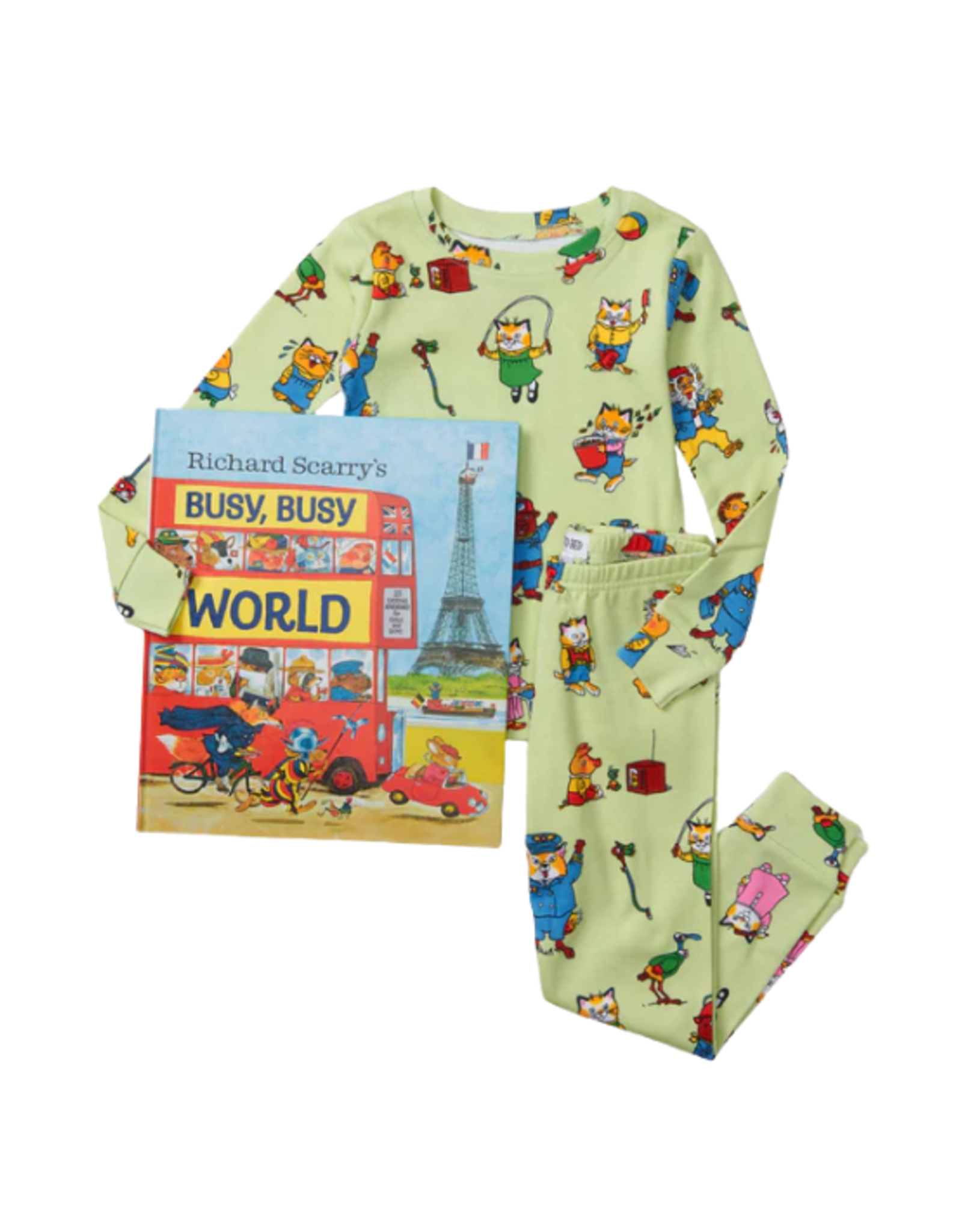 Books to Bed Books to Bed - Richard Scarry's Busy World Book and Pajama Set Size 6
