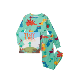 Books to Bed Tiny T-Rex And The Impossible Hug Pajama Set Flat Pack With Book Size 6