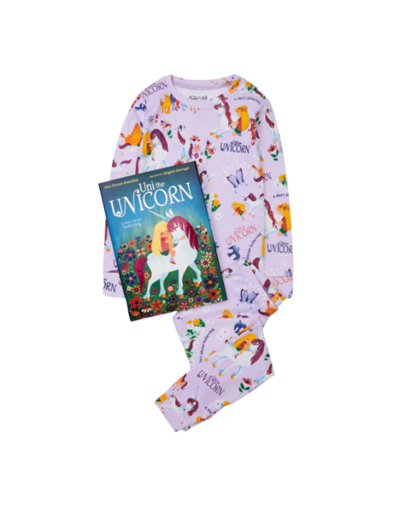 Books to Bed Books to Bed - Uni the Unicorn Book and Pajama Set Size 2