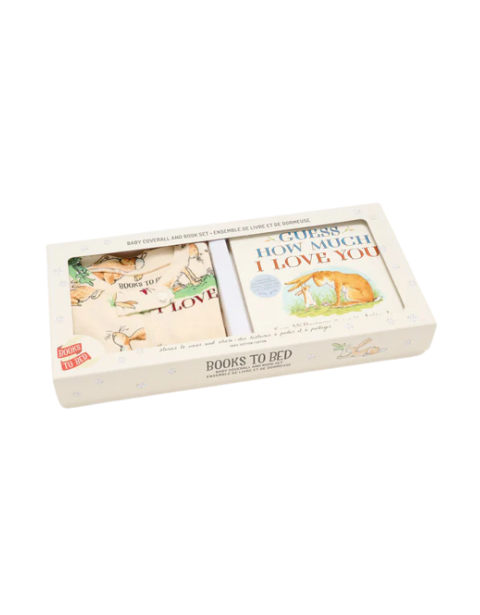 Books to Bed Books to Bed - Guess How Much I Love You Book and Infant Coverall Cream 18M-24M