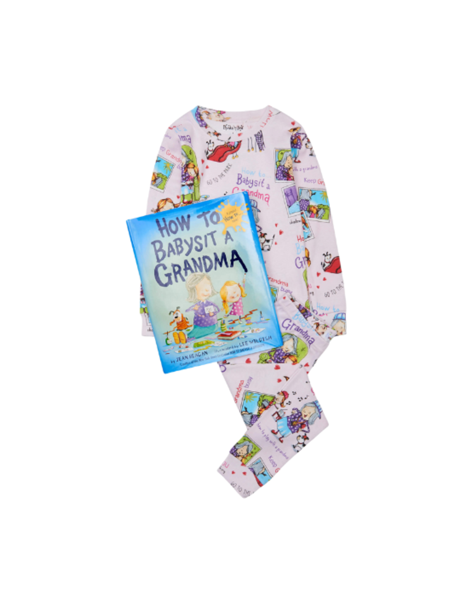 Books to Bed Books to Bed - How to Babysit a Grandma Hanging Pajama Set and Book Size 2