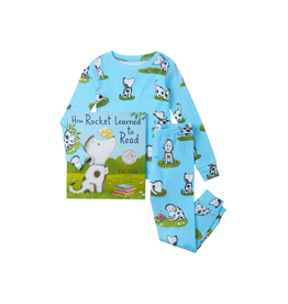 Books to Bed How Rocket Learned to Read Hanging Pajama Set and Book Size 4