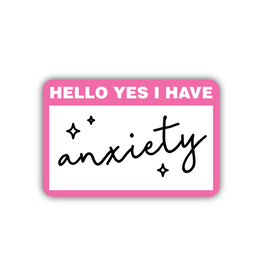 Stickers Northwest Inc. Anxiety Name Tag Sticker
